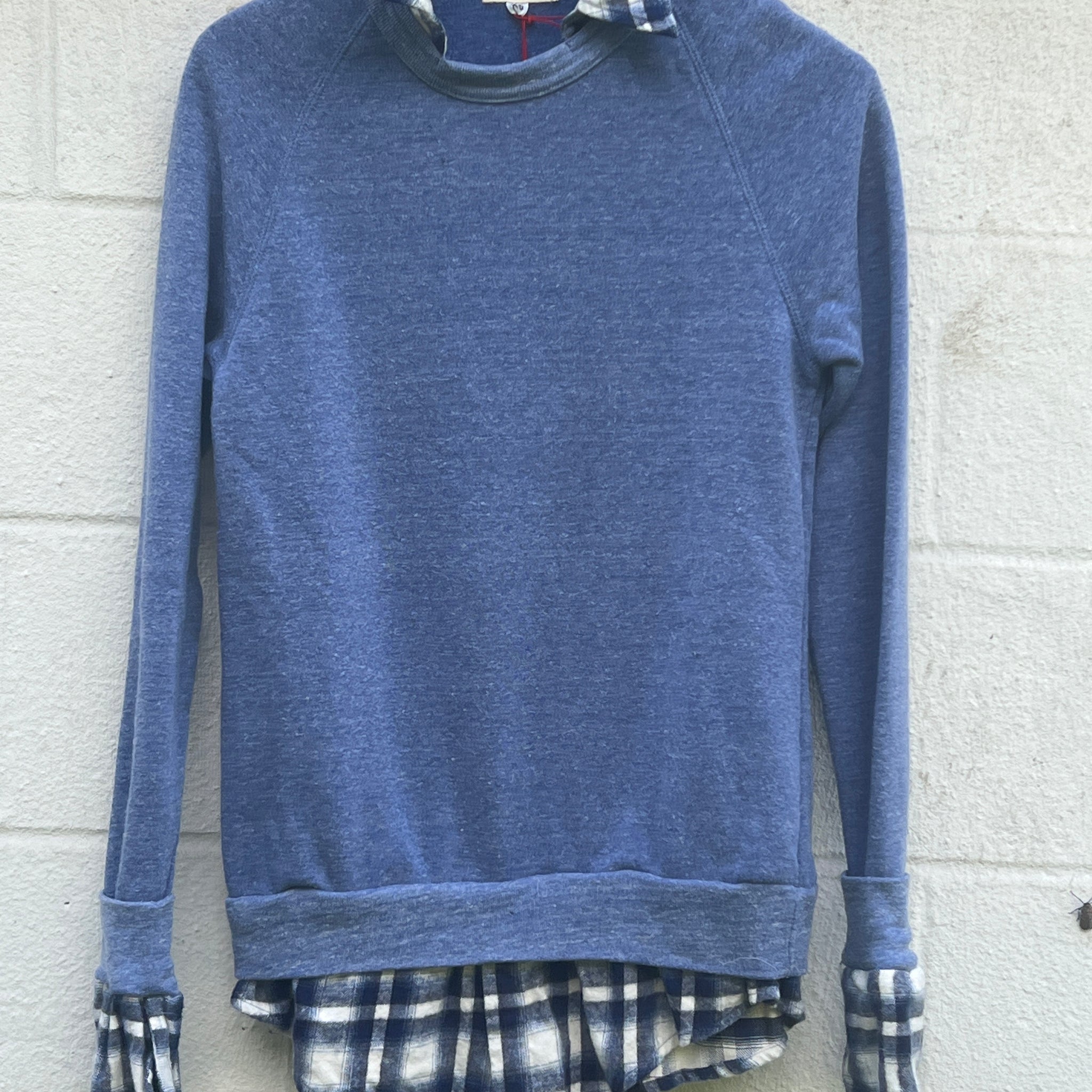 Blue Classic Collar Sweatshirt