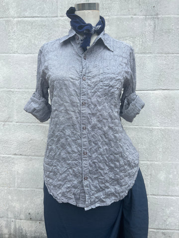 Naomi Shirt Light navy crinkle