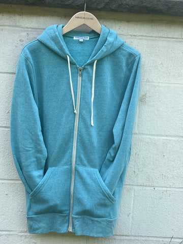 Men's Zip Hoodie Turq