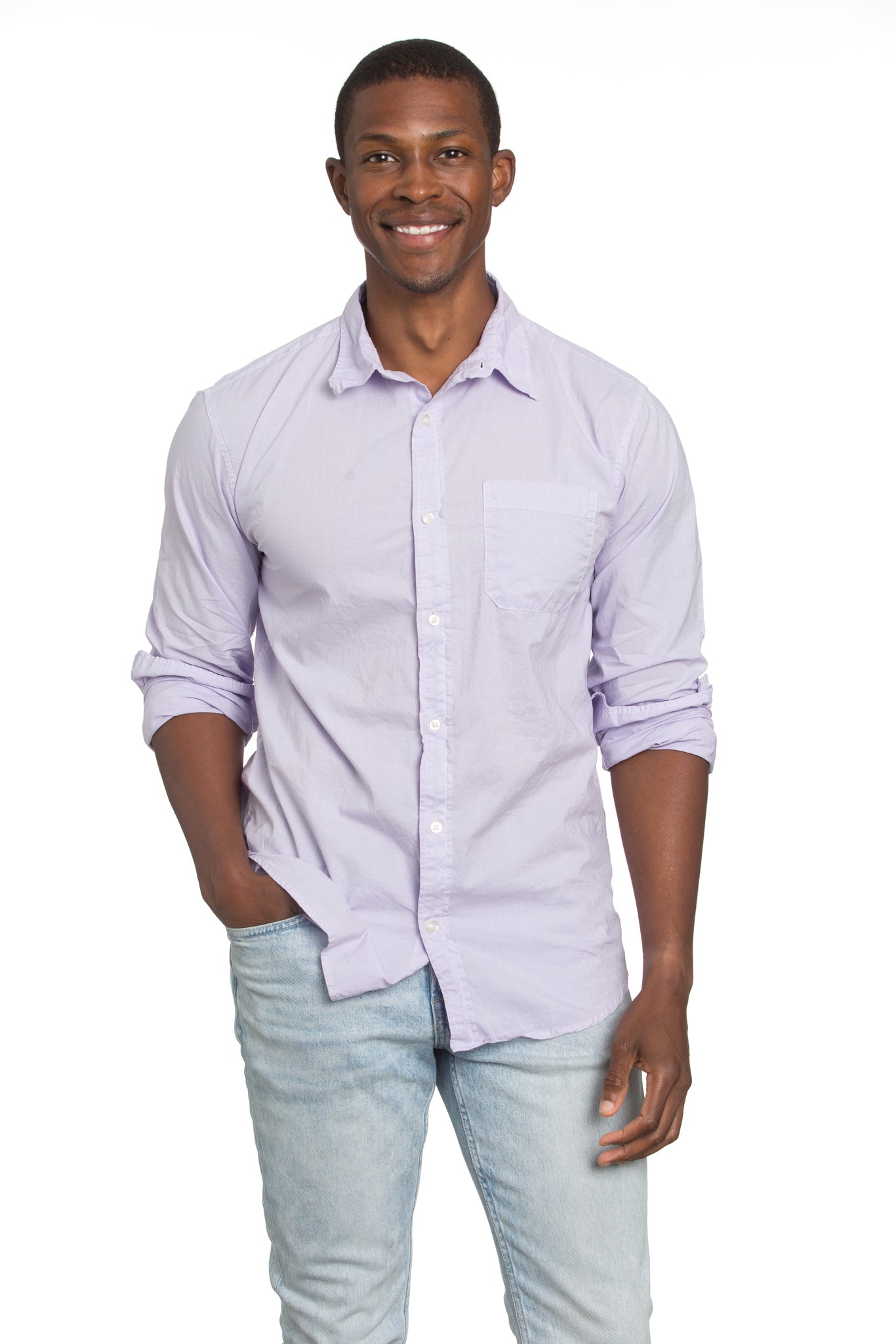 Men's Poplin Lavender Shirt