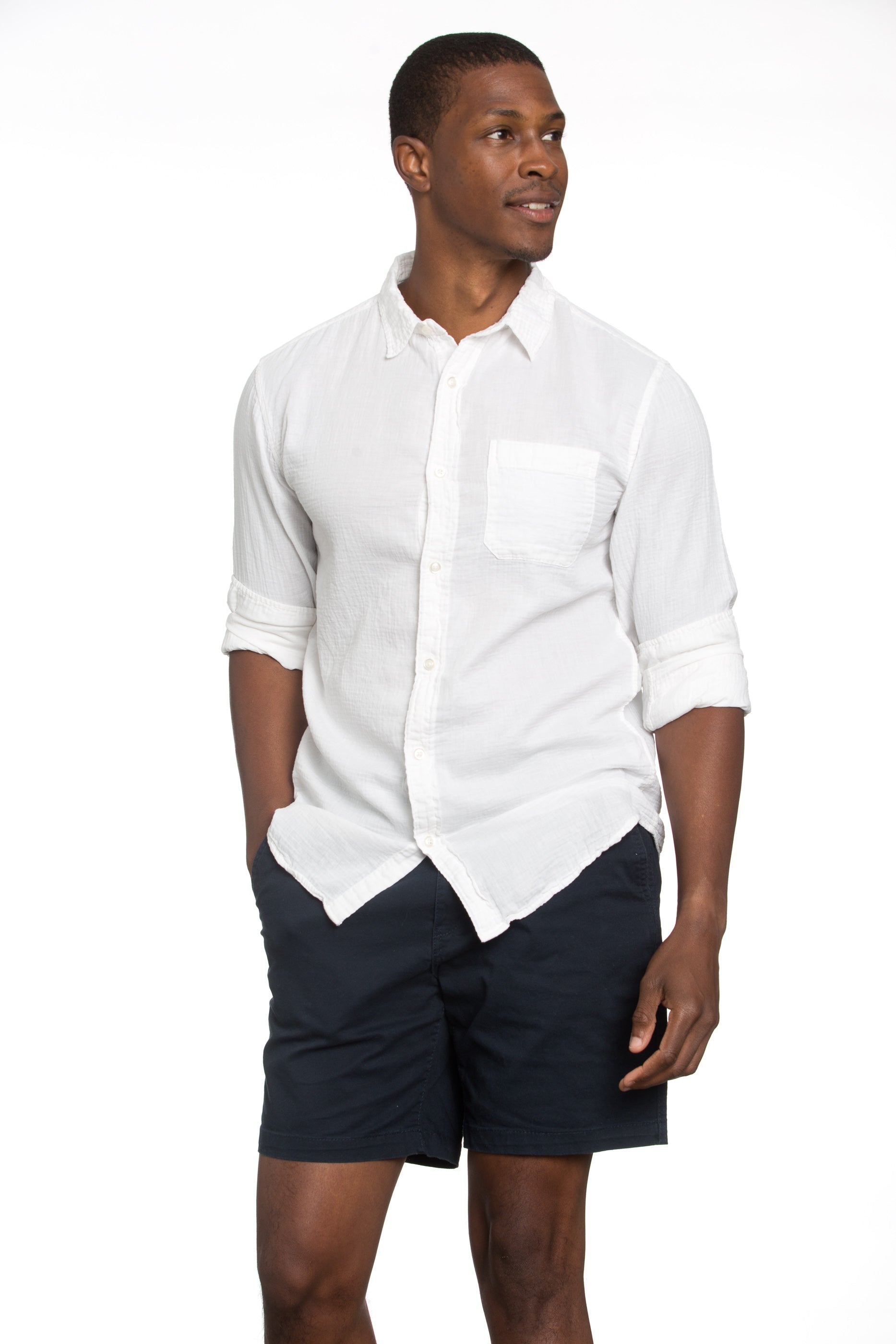 Men's Gauze White Shirt
