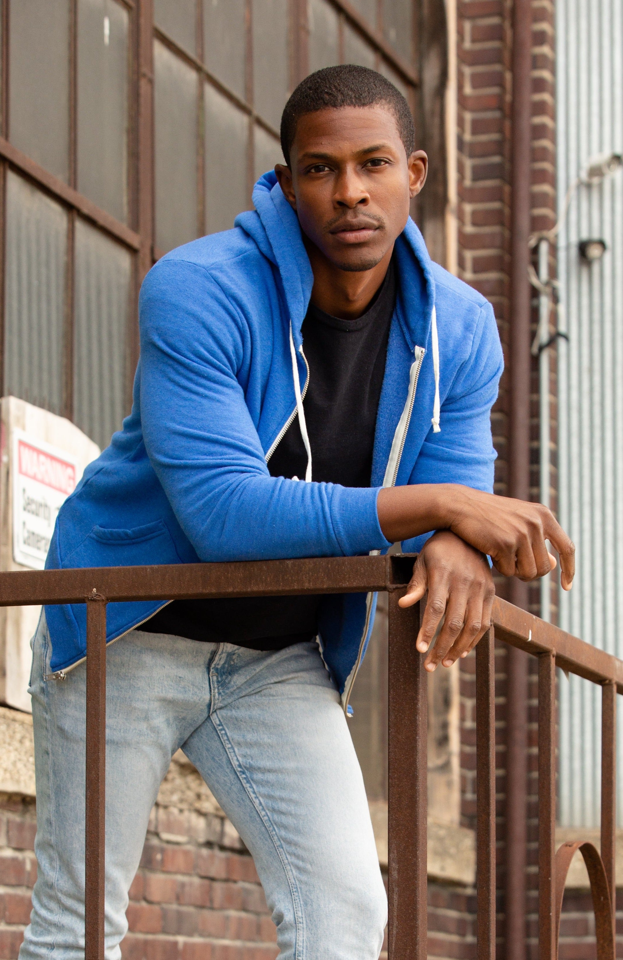 Royal blue zip up hoodie online men's