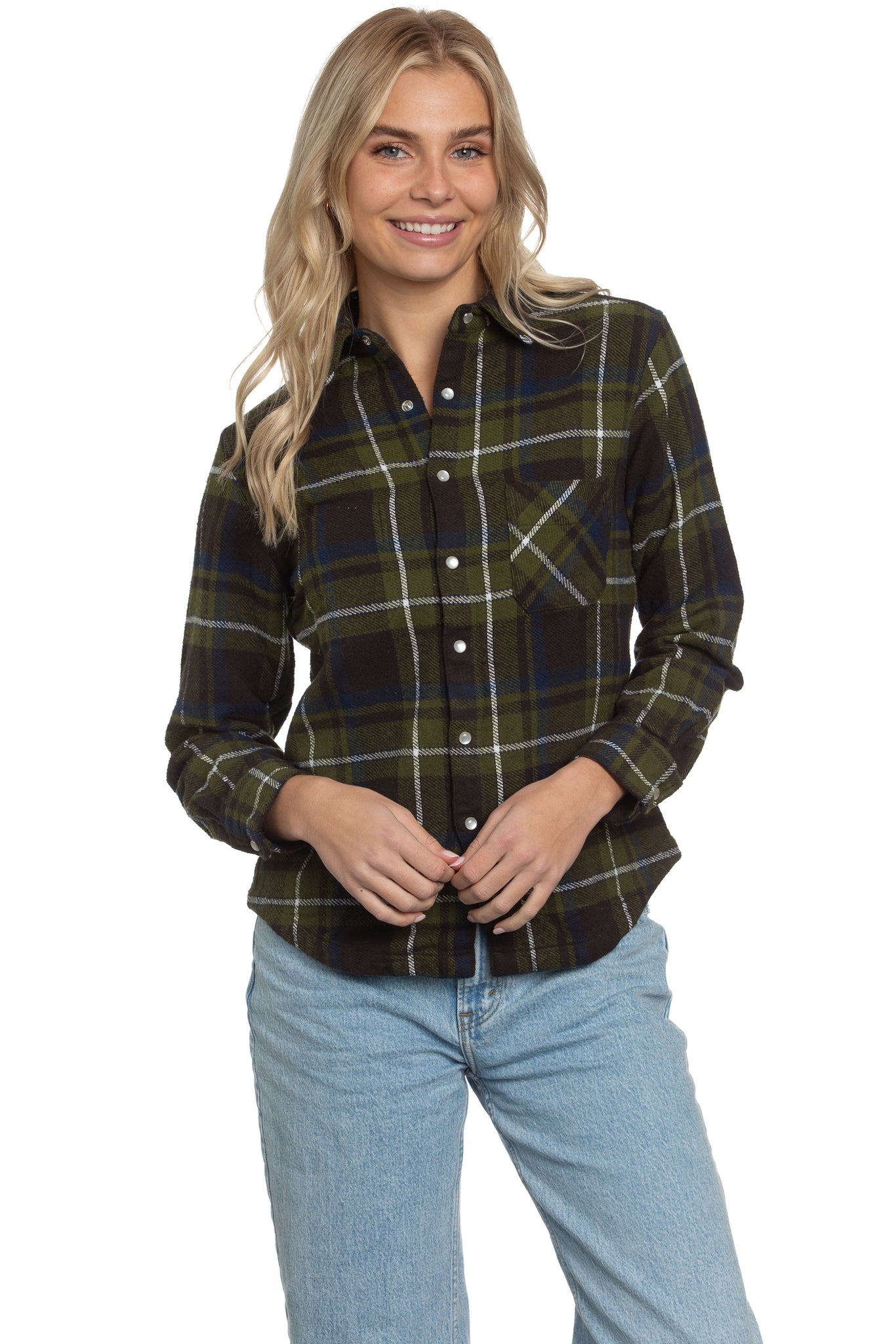 Reversible Flannel Shirt in Forest