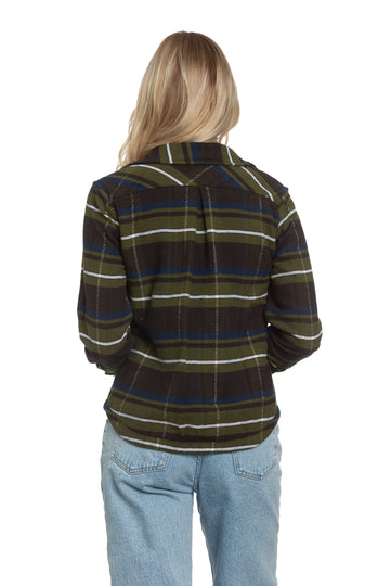 Reversible Flannel Shirt in Forest