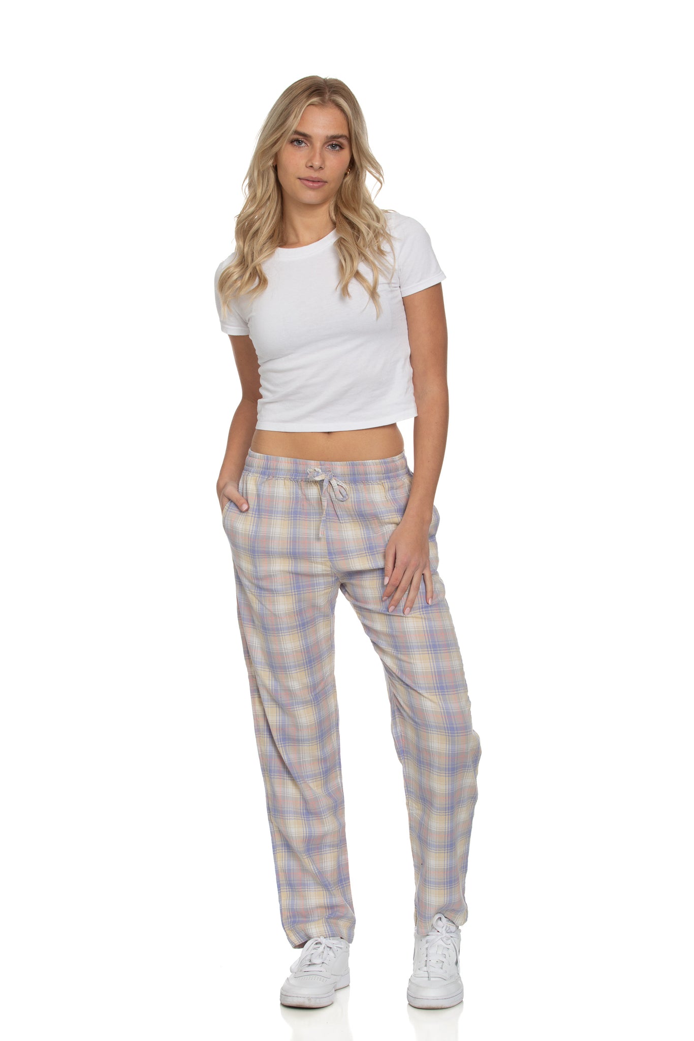 The Pajama Pant Lavender Plaid Cotton