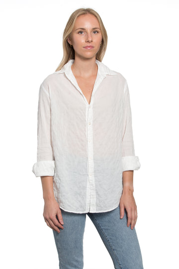 Summerland Shirt in White Crinkle