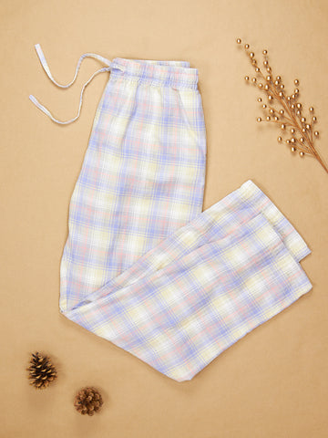 The Pajama Pant Lavender Plaid Cotton